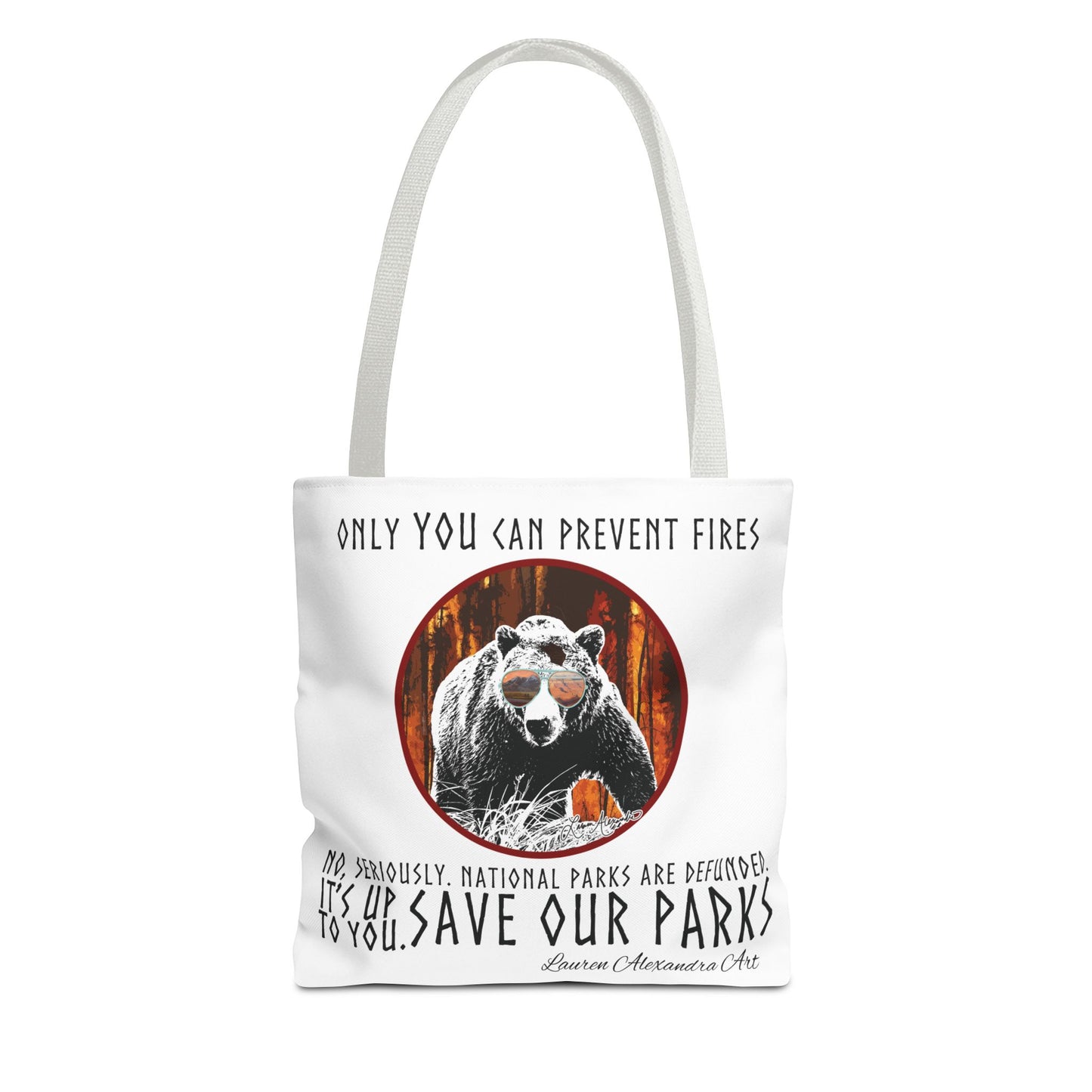 National Parks Awareness Tote Bag, Only You Can Prevent Fires, Outdoor Nature gift, Support Conservation Accessories