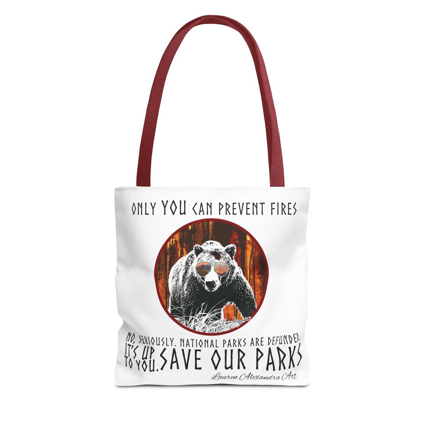 National Parks Awareness Tote Bag, Only You Can Prevent Fires, Outdoor Nature gift, Support Conservation Accessories
