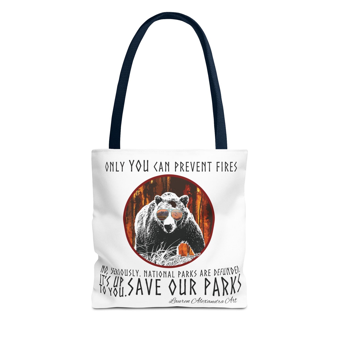 National Parks Awareness Tote Bag, Only You Can Prevent Fires, Outdoor Nature gift, Support Conservation Accessories