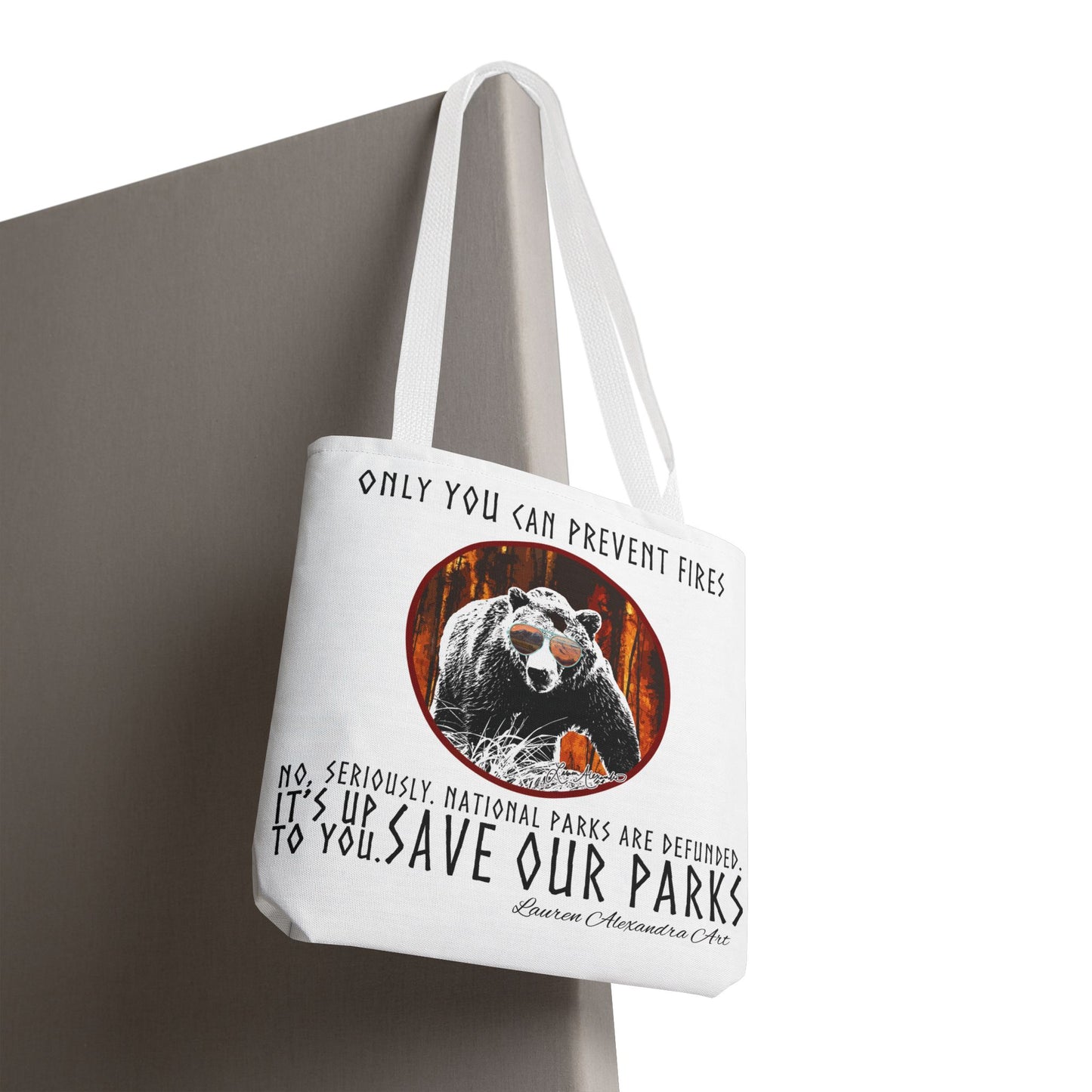 National Parks Awareness Tote Bag, Only You Can Prevent Fires, Outdoor Nature gift, Support Conservation Accessories