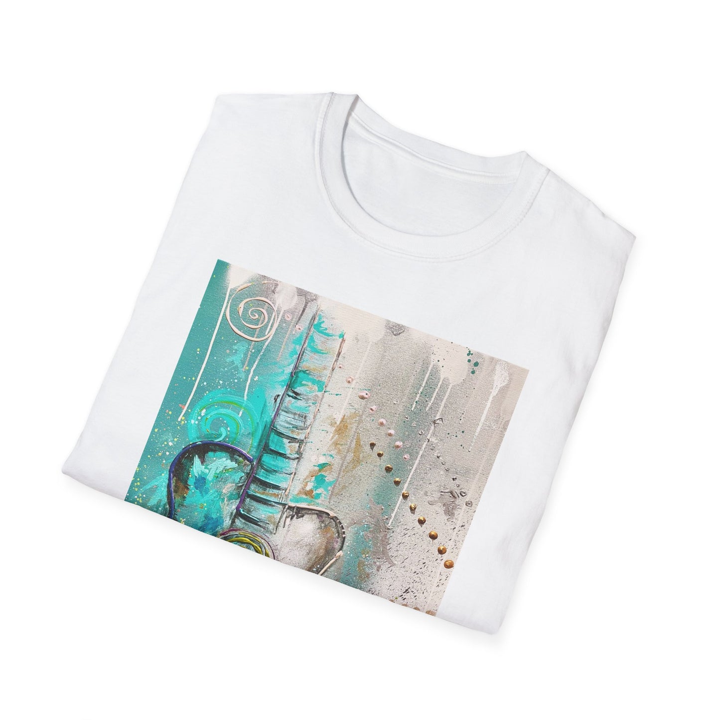 Artistic Guitar Unisex Softstyle T-Shirt - Perfect for Music Lovers, Nashville Musician Summer clothing