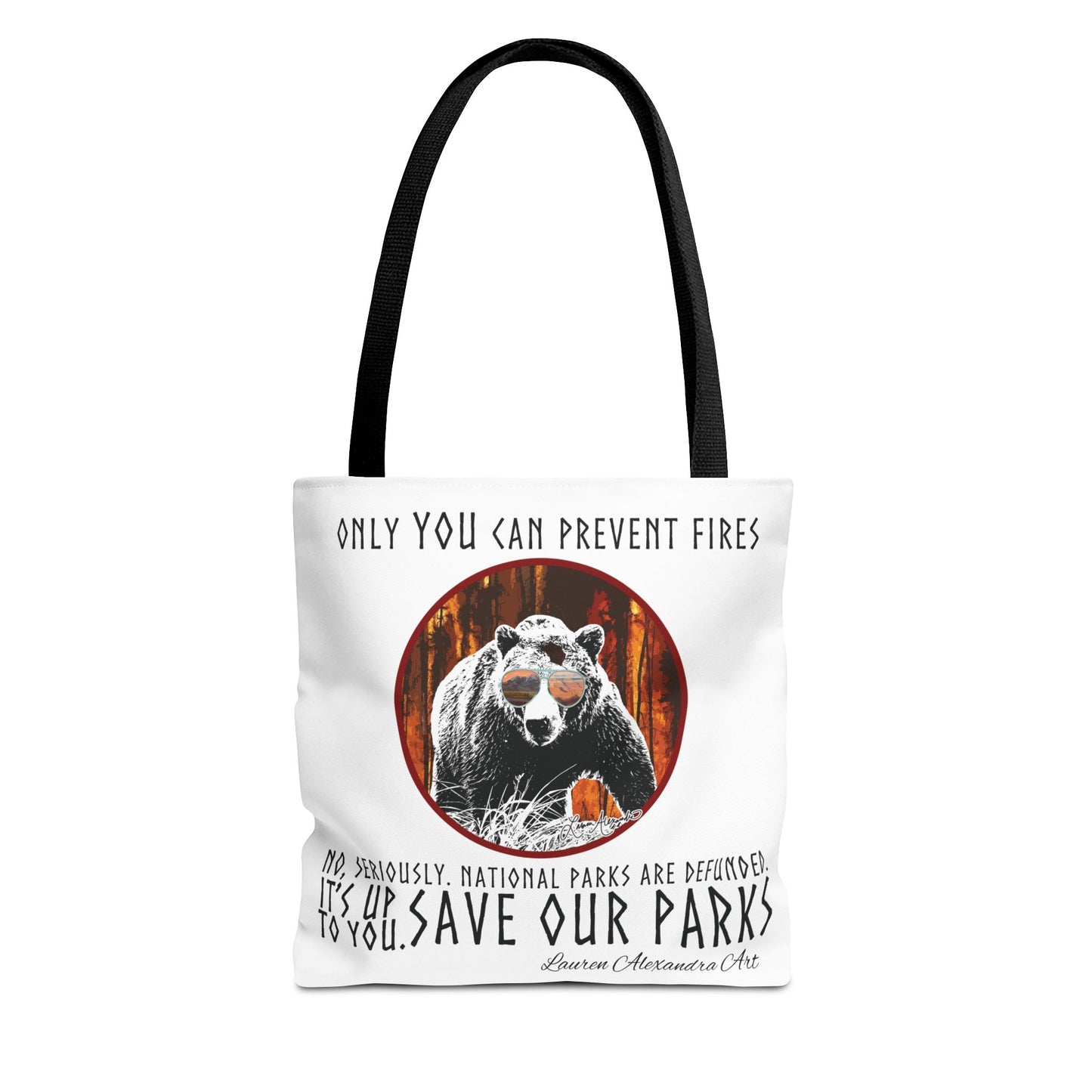 National Parks Awareness Tote Bag, Only You Can Prevent Fires, Outdoor Nature gift, Support Conservation Accessories