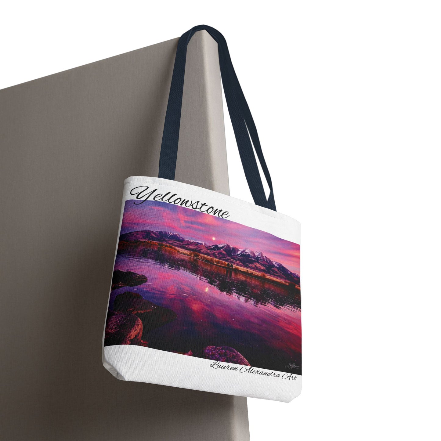 National Parks Awareness Tote Bag, Yellowstone River Mountains Photography, Only You Can Prevent Fires, Support Conservation Accessories