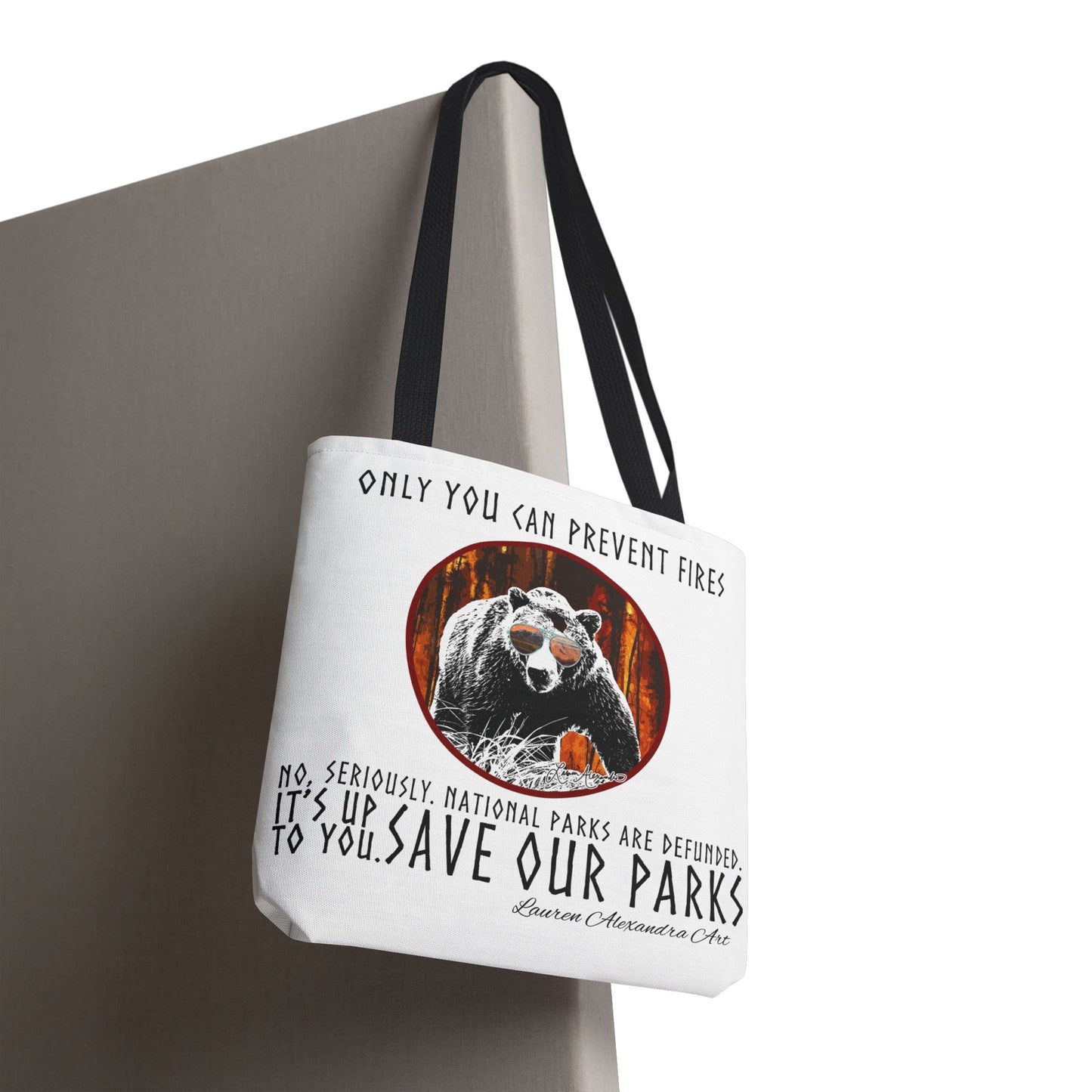 National Parks Awareness Tote Bag, Only You Can Prevent Fires, Outdoor Nature gift, Support Conservation Accessories