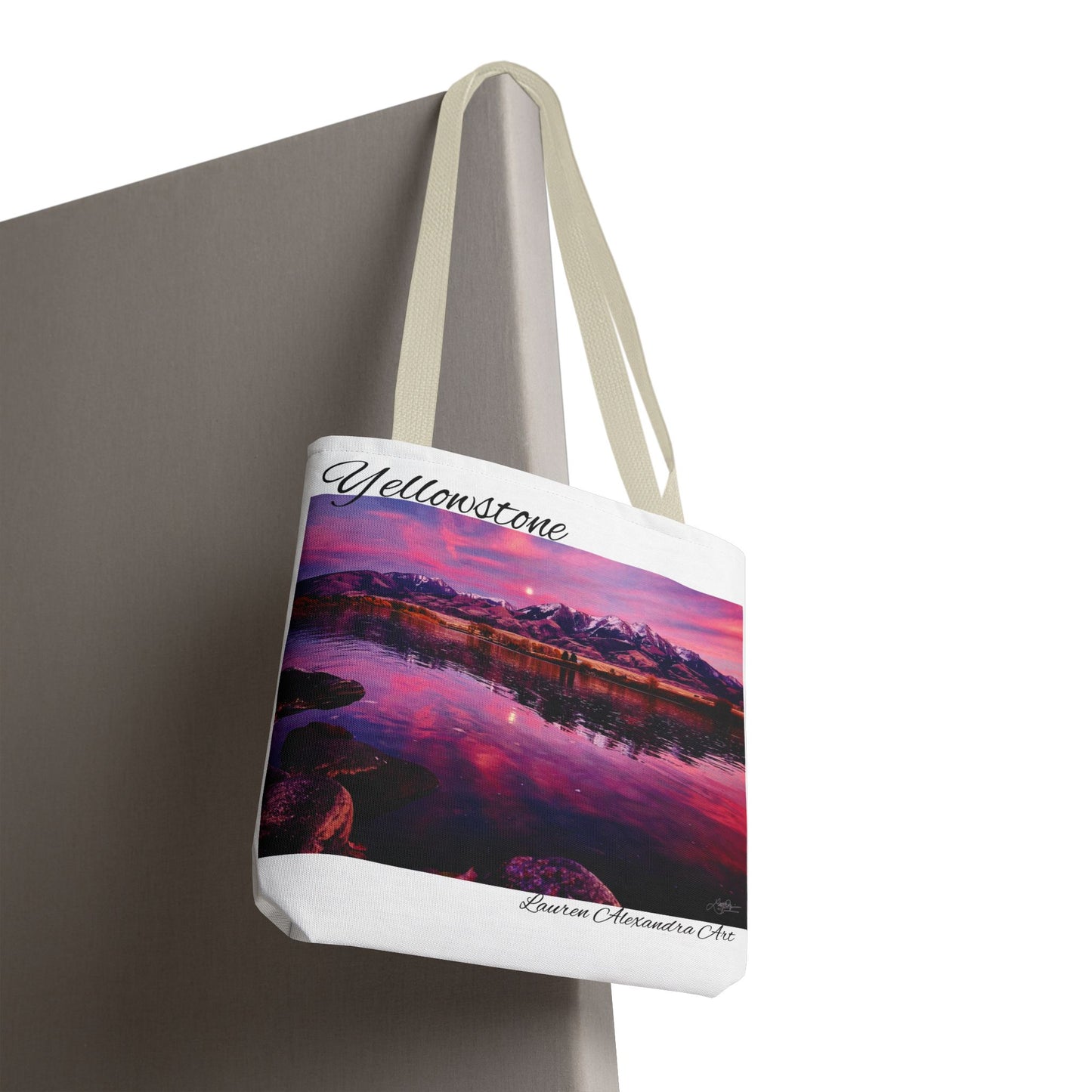 National Parks Awareness Tote Bag, Yellowstone River Mountains Photography, Only You Can Prevent Fires, Support Conservation Accessories