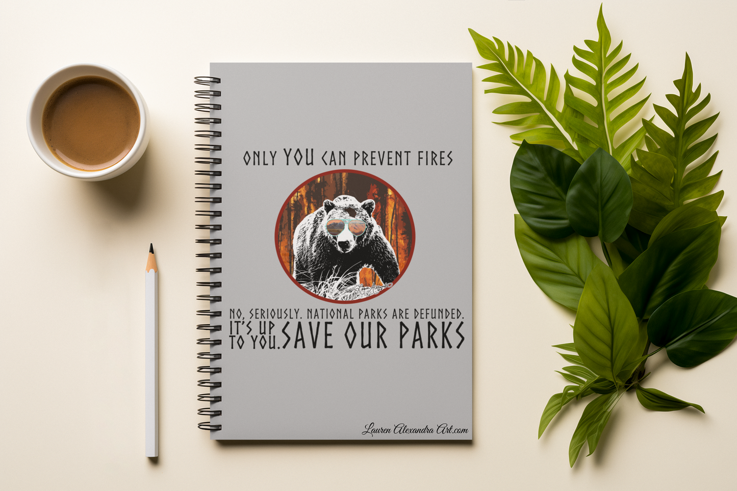 Save Our National Parks Spiral Notebook, Conservation Awareness, Hiking Journal, Workbook, Nature Lover Gift