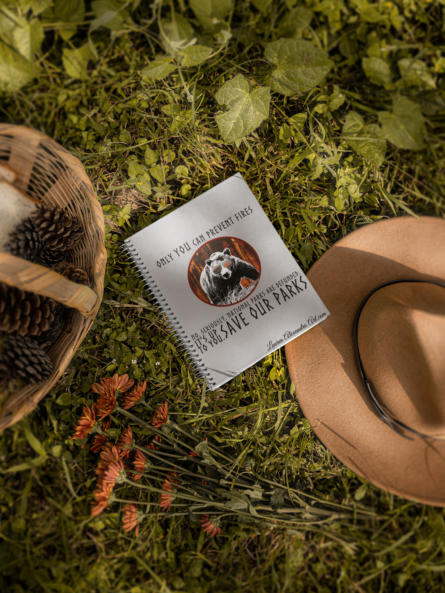 Save Our National Parks Spiral Notebook, Conservation Awareness, Hiking Journal, Workbook, Nature Lover Gift