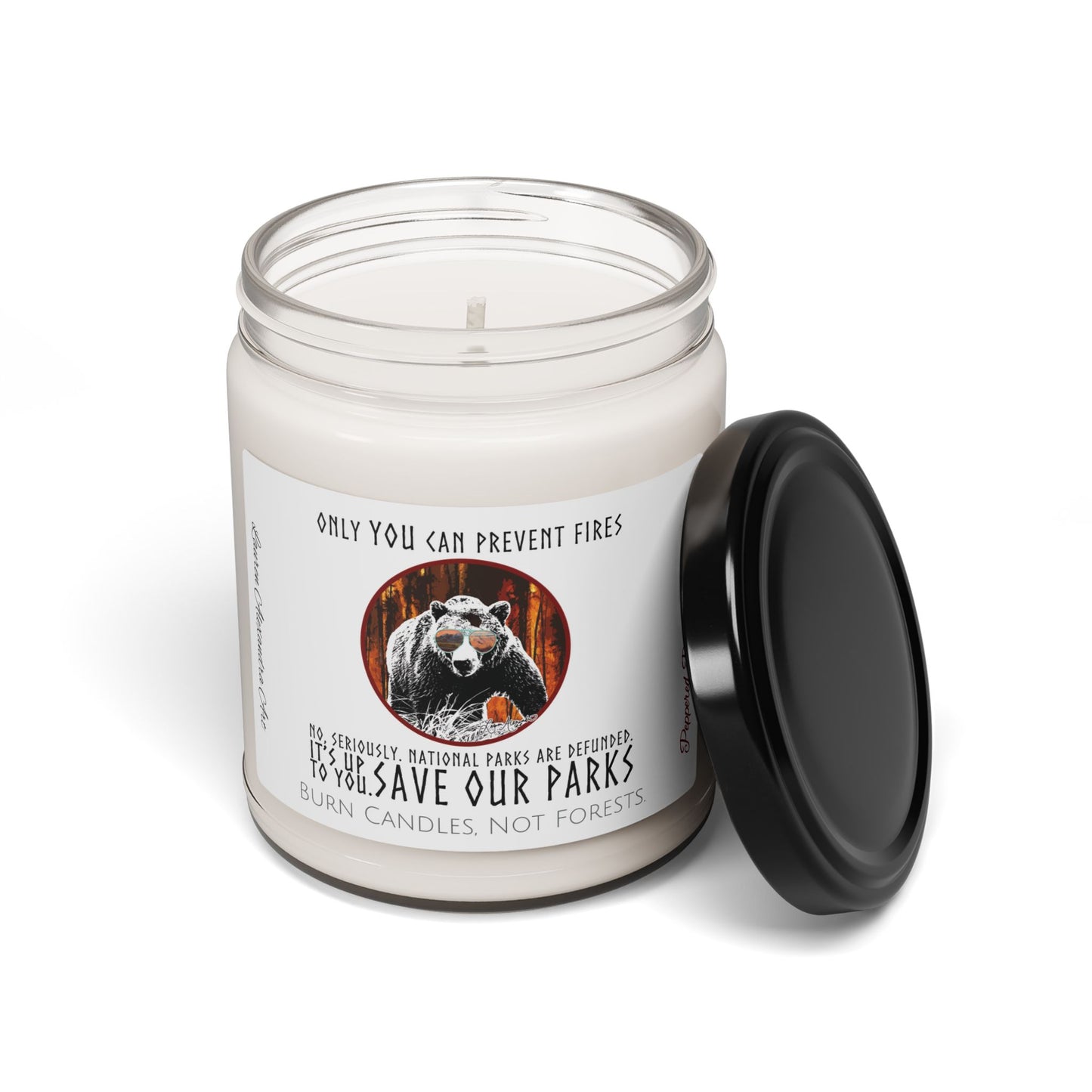 Save National Parks Scented Soy Candle 9 oz. - Eco-Friendly for Nature Outdoor Lovers, Support Wildlife, Conservation Gift