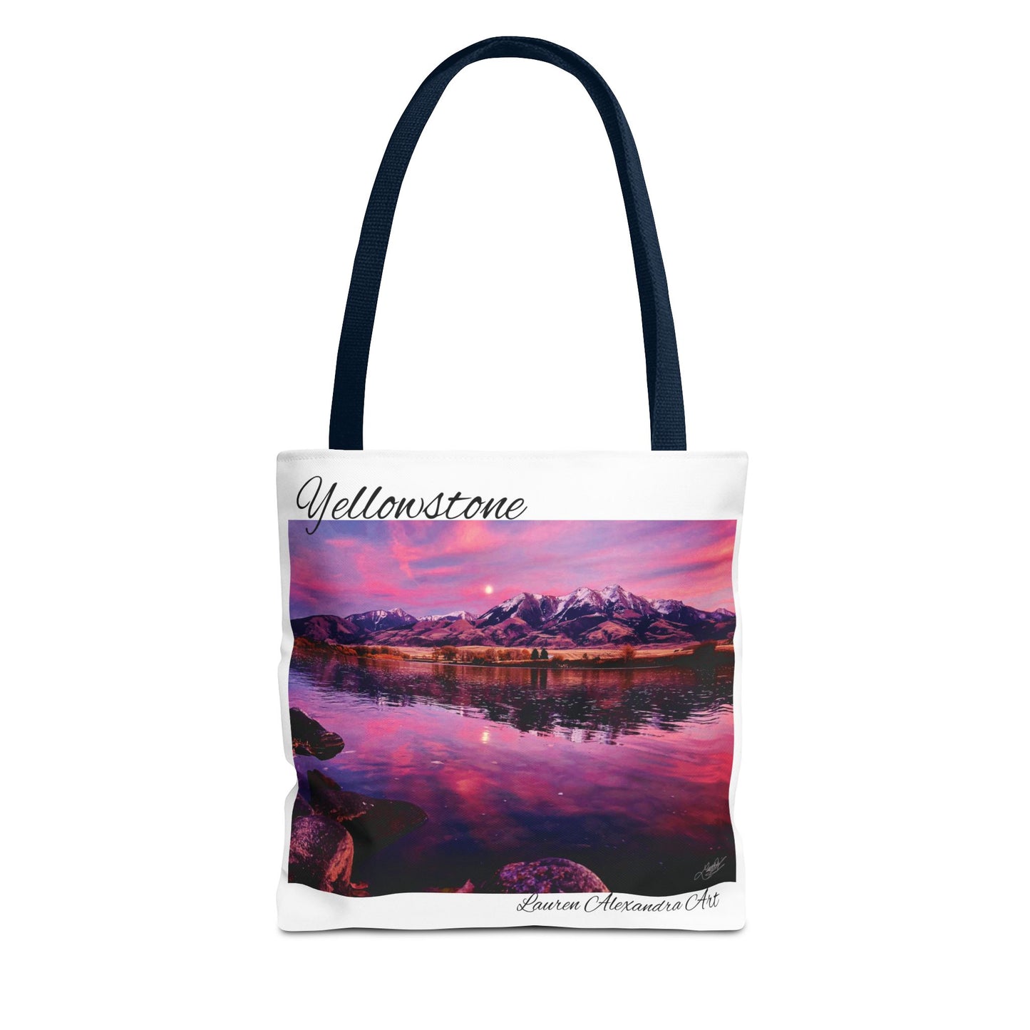 National Parks Awareness Tote Bag, Yellowstone River Mountains Photography, Only You Can Prevent Fires, Support Conservation Accessories