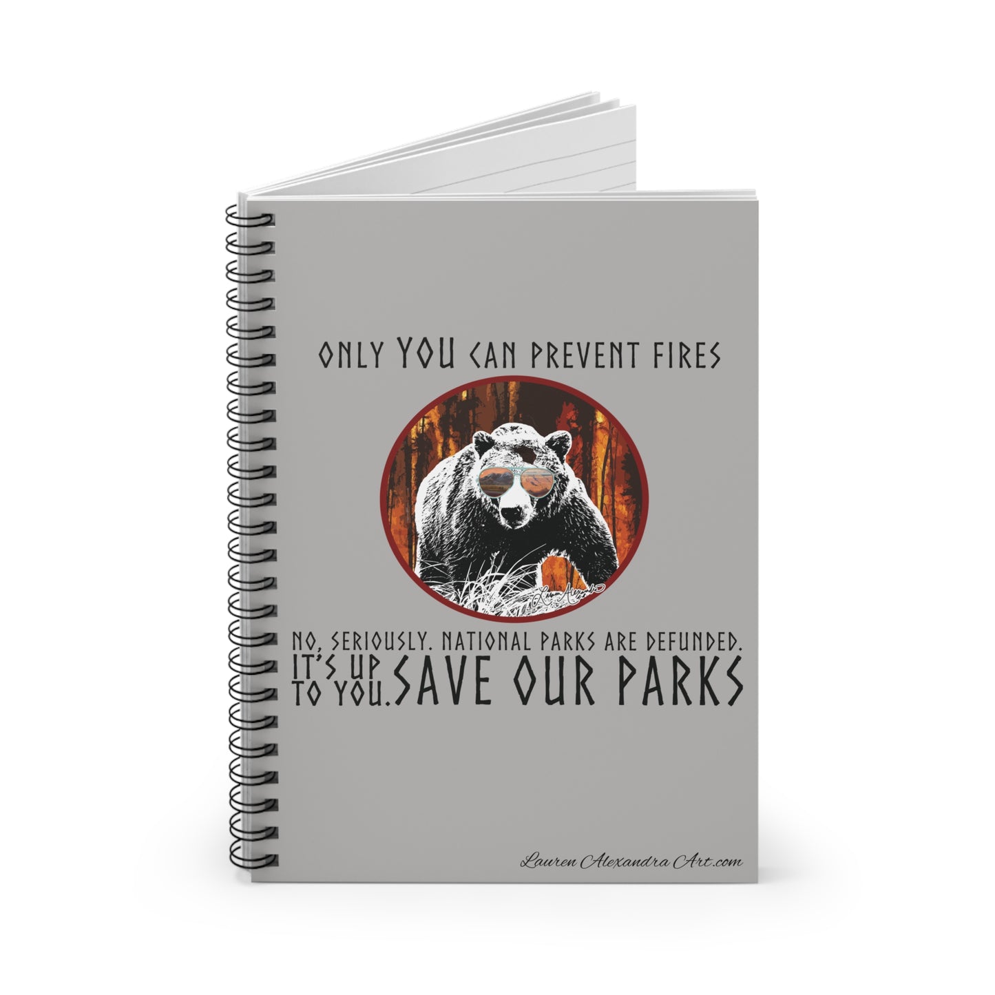 Save Our National Parks Spiral Notebook, Conservation Awareness, Hiking Journal, Workbook, Nature Lover Gift