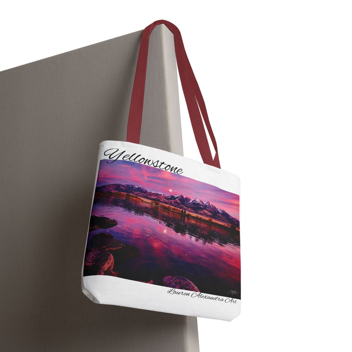 National Parks Awareness Tote Bag, Yellowstone River Mountains Photography, Only You Can Prevent Fires, Support Conservation Accessories
