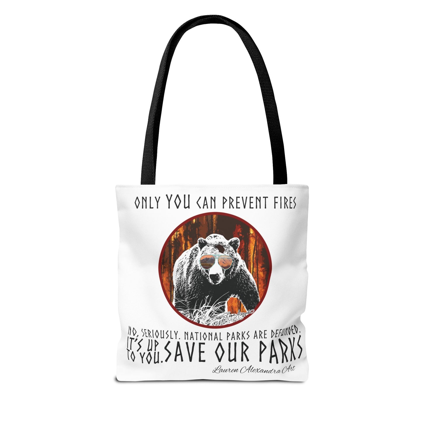 National Parks Awareness Tote Bag, Only You Can Prevent Fires, Outdoor Nature gift, Support Conservation Accessories