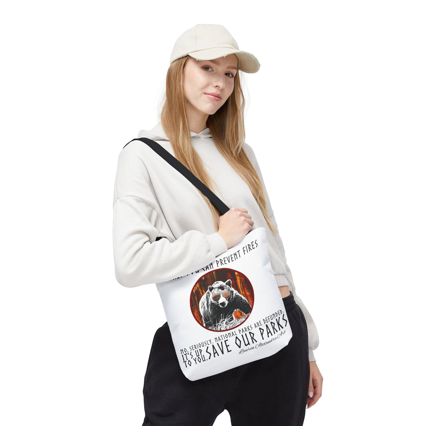 National Parks Awareness Tote Bag, Only You Can Prevent Fires, Outdoor Nature gift, Support Conservation Accessories