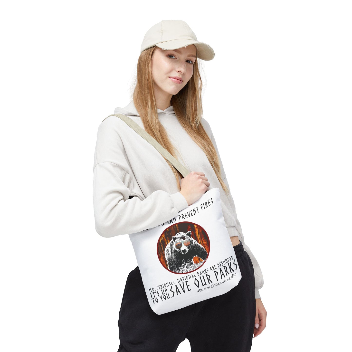 National Parks Awareness Tote Bag, Only You Can Prevent Fires, Outdoor Nature gift, Support Conservation Accessories