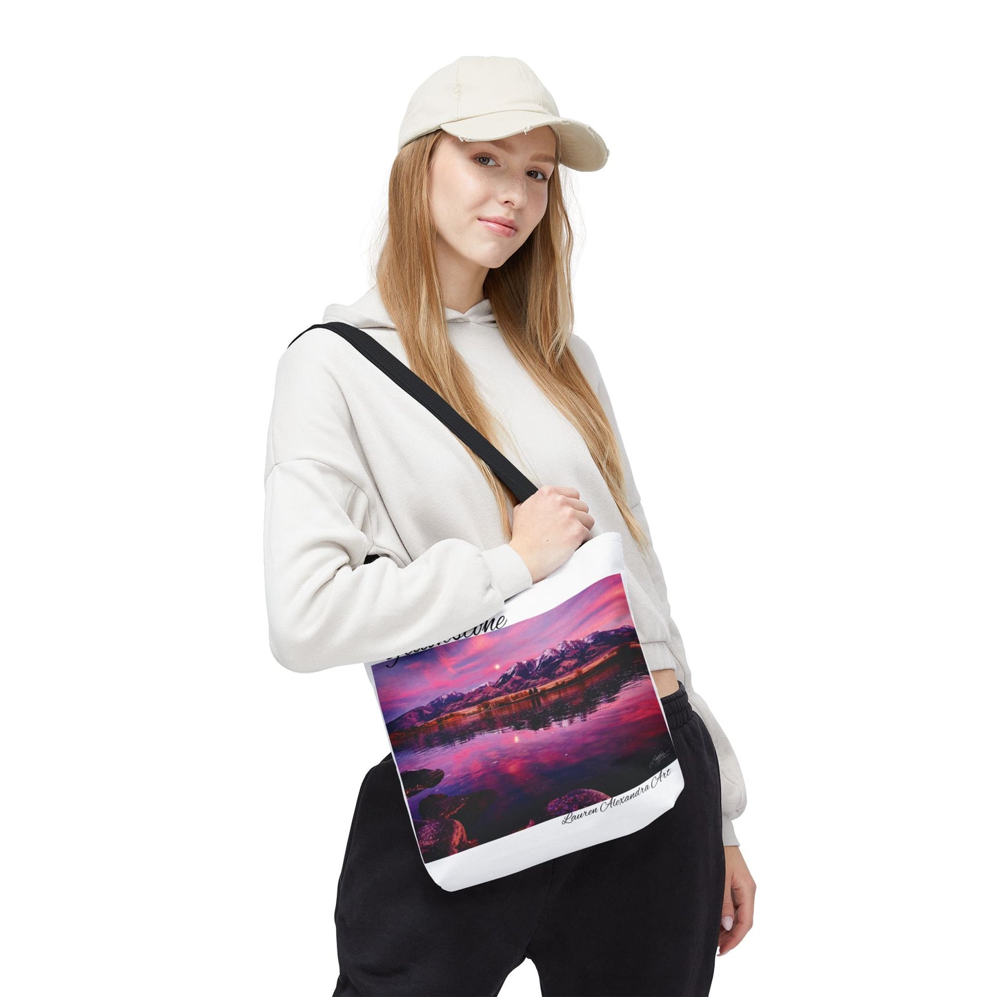 National Parks Awareness Tote Bag, Yellowstone River Mountains Photography, Only You Can Prevent Fires, Support Conservation Accessories
