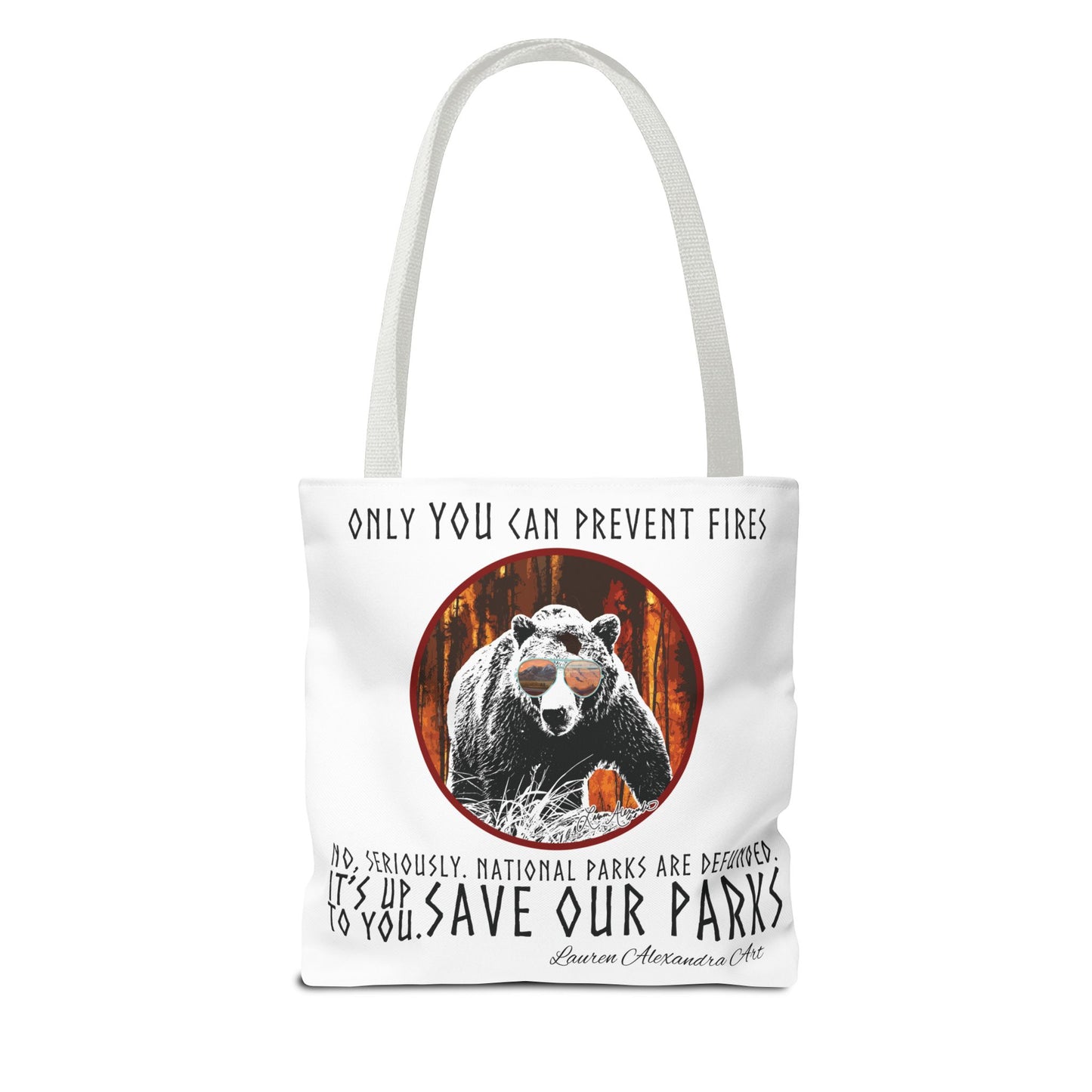 National Parks Awareness Tote Bag, Only You Can Prevent Fires, Outdoor Nature gift, Support Conservation Accessories