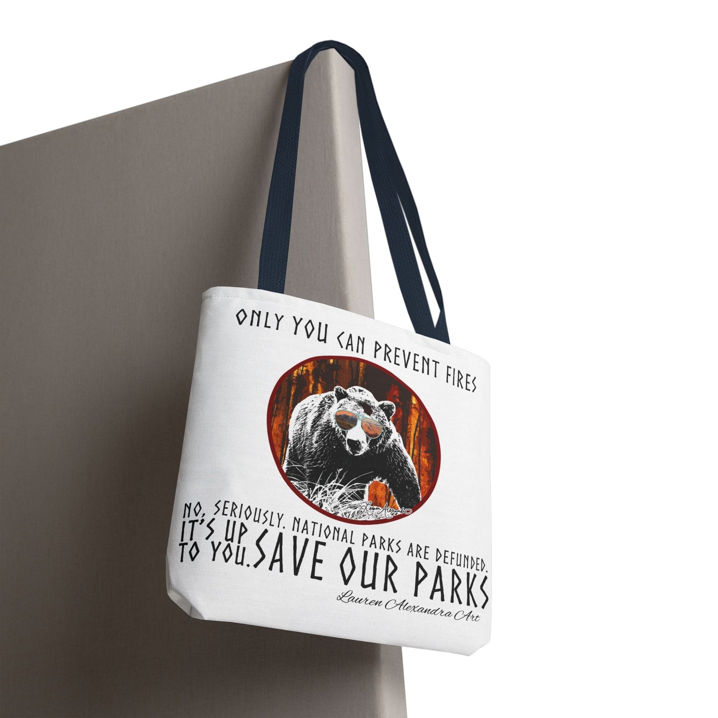 National Parks Awareness Tote Bag, Only You Can Prevent Fires, Outdoor Nature gift, Support Conservation Accessories