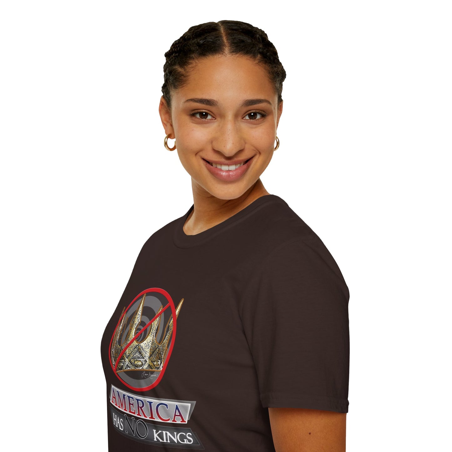 America Has No Kings - Political Funny Unisex Softstyle T-Shirt