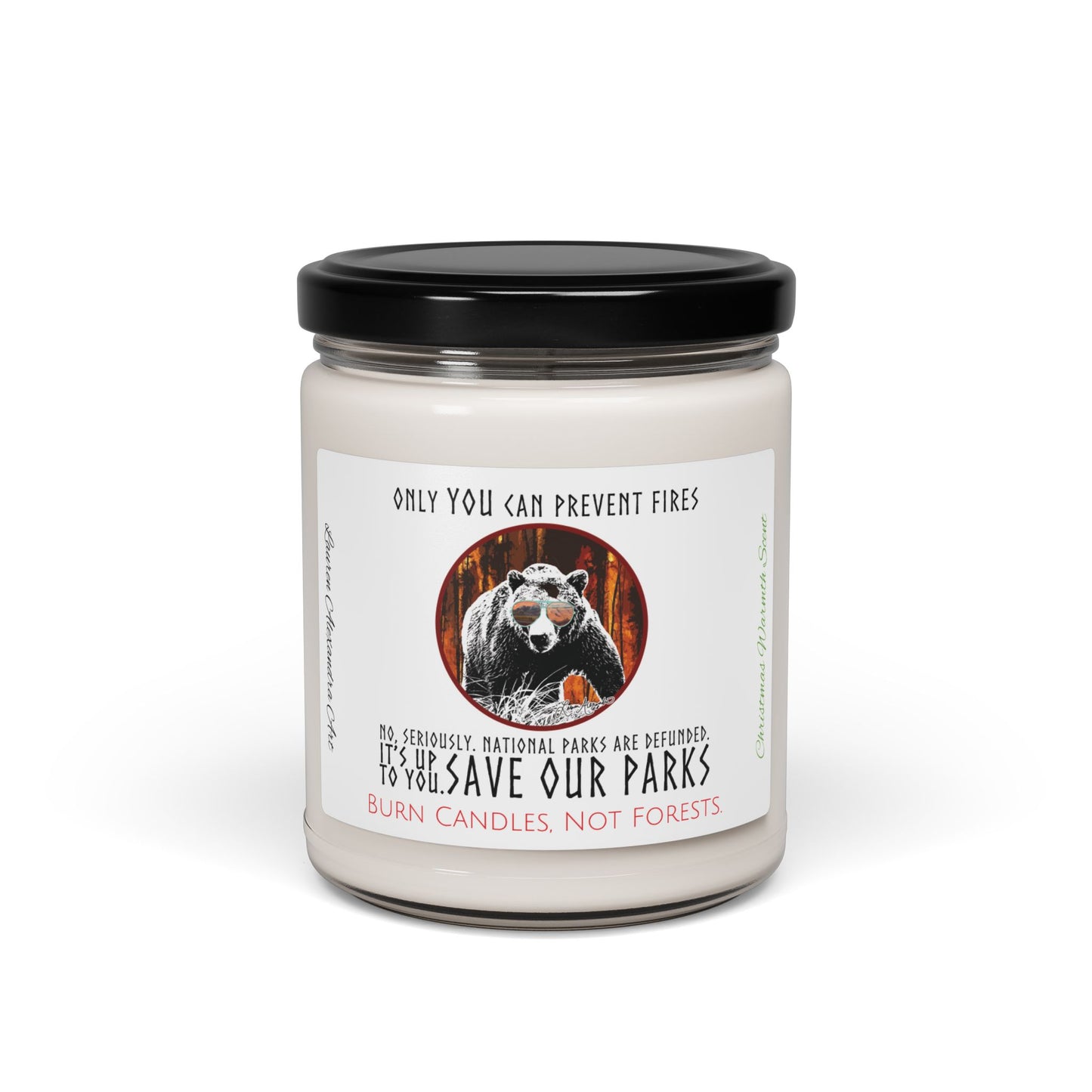 Save National Parks Scented Soy Candle 9 oz. - Eco-Friendly for Nature Outdoor Lovers, Support Wildlife, Conservation Gift