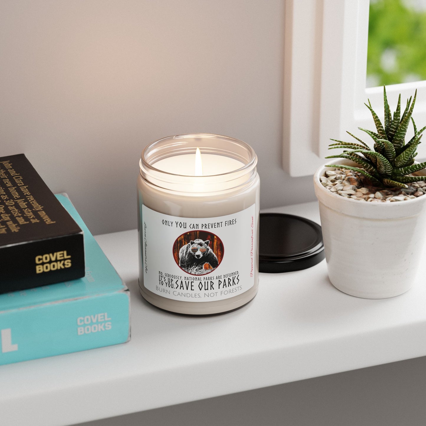 Save National Parks Scented Soy Candle 9 oz. - Eco-Friendly for Nature Outdoor Lovers, Support Wildlife, Conservation Gift