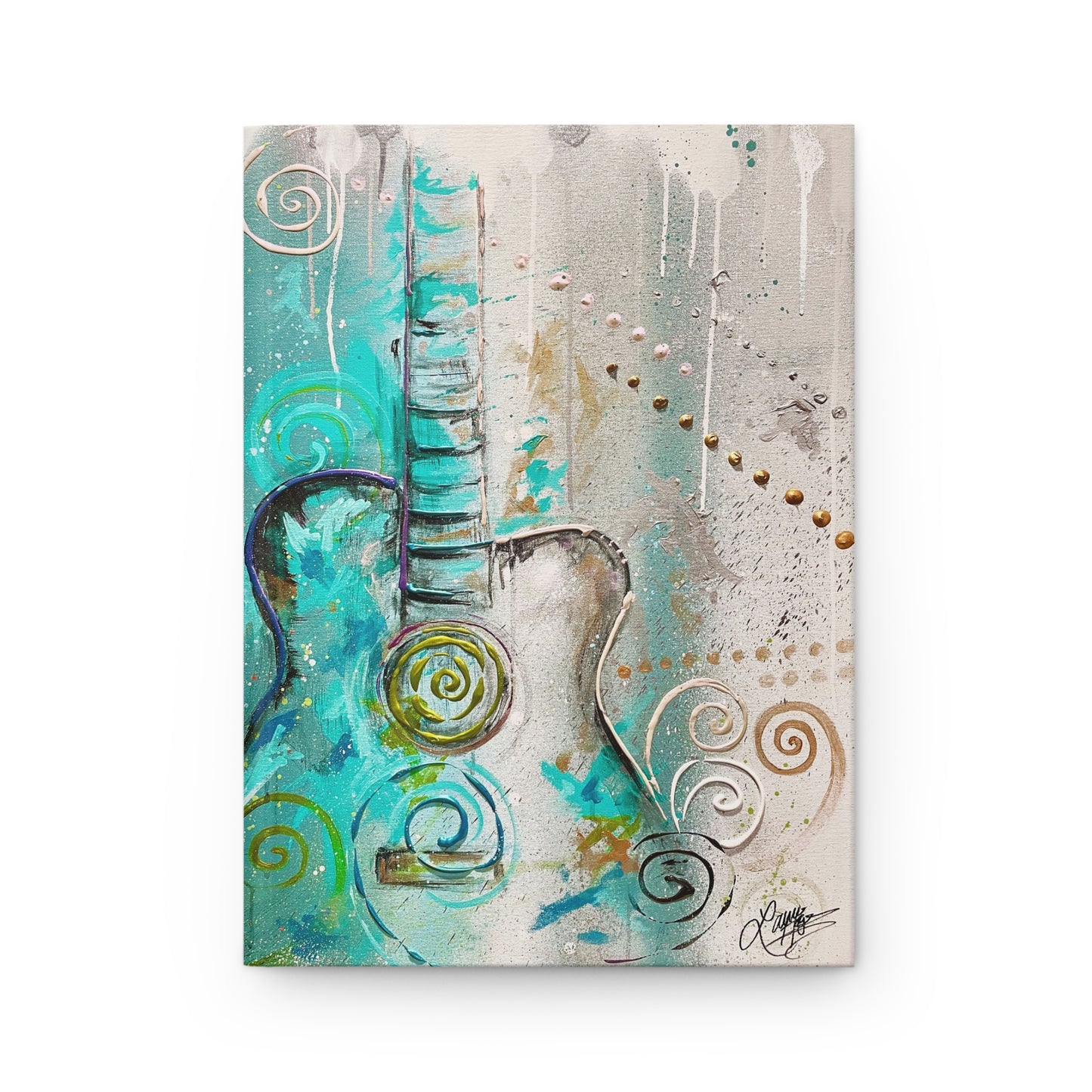 Guitar Hardcover Journal, Music Lover's Artistic Notebook, Creative Writing Journal, Gift for Musicians, Unique Art Stationery