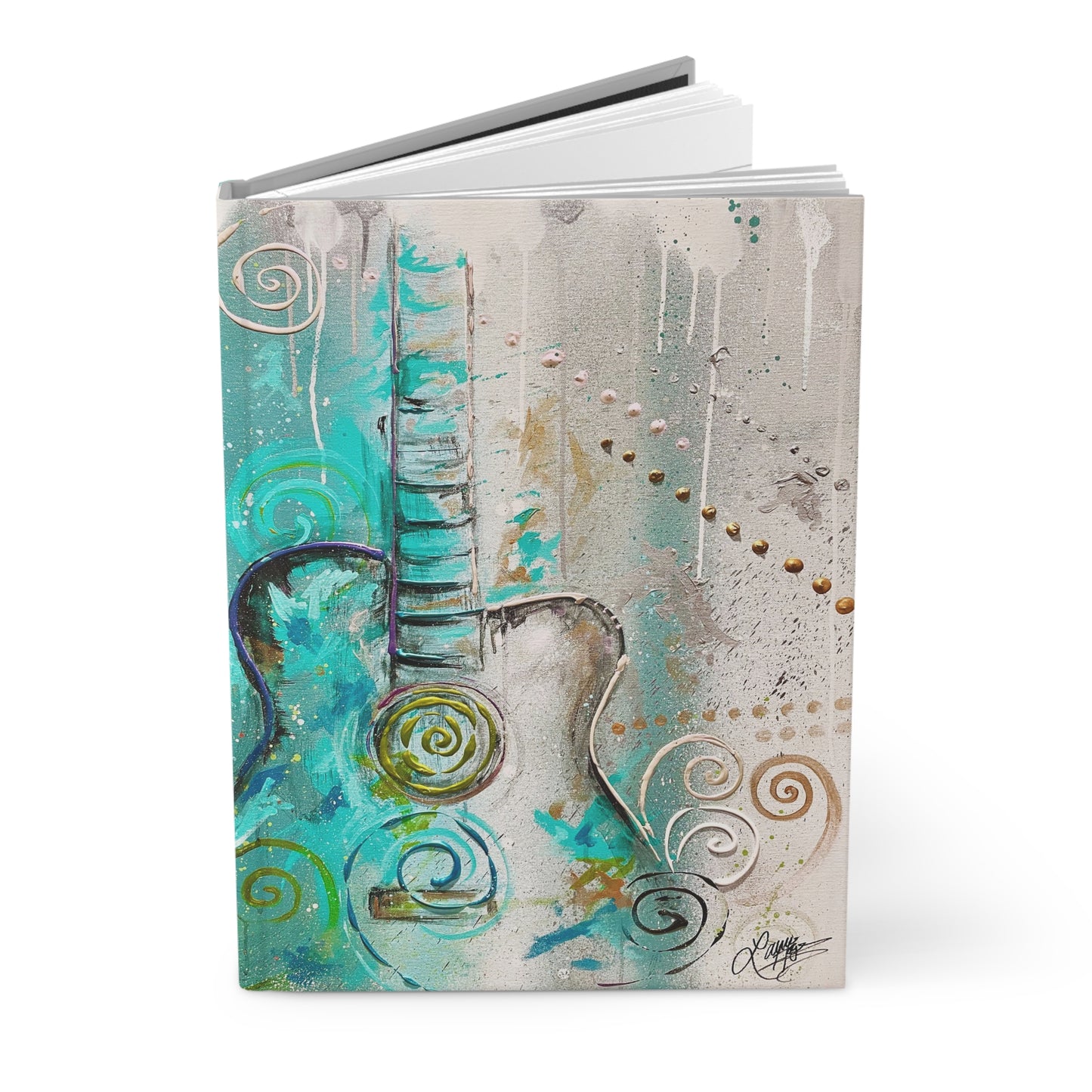 Guitar Hardcover Journal, Music Lover's Artistic Notebook, Creative Writing Journal, Gift for Musicians, Unique Art Stationery