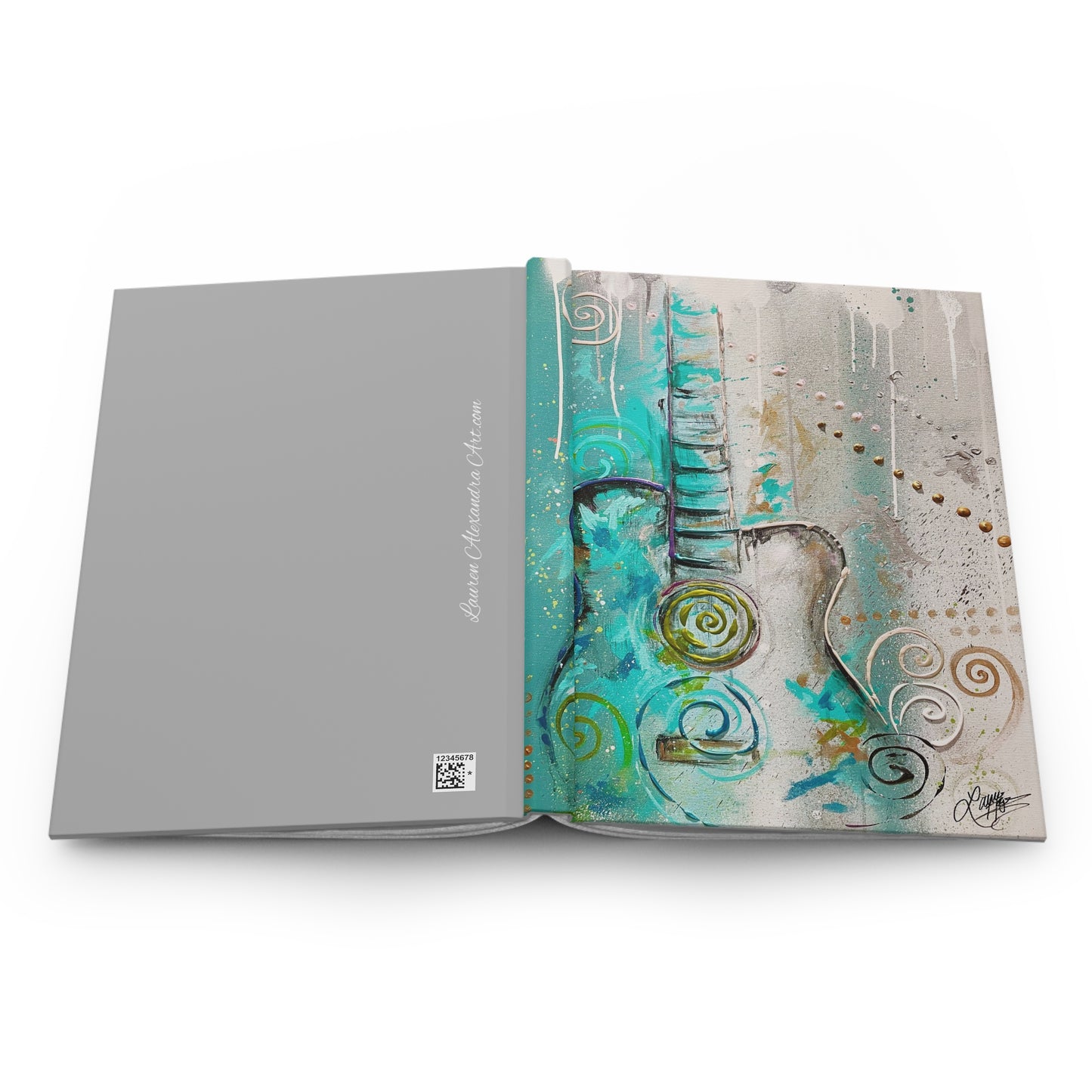 Guitar Hardcover Journal, Music Lover's Artistic Notebook, Creative Writing Journal, Gift for Musicians, Unique Art Stationery